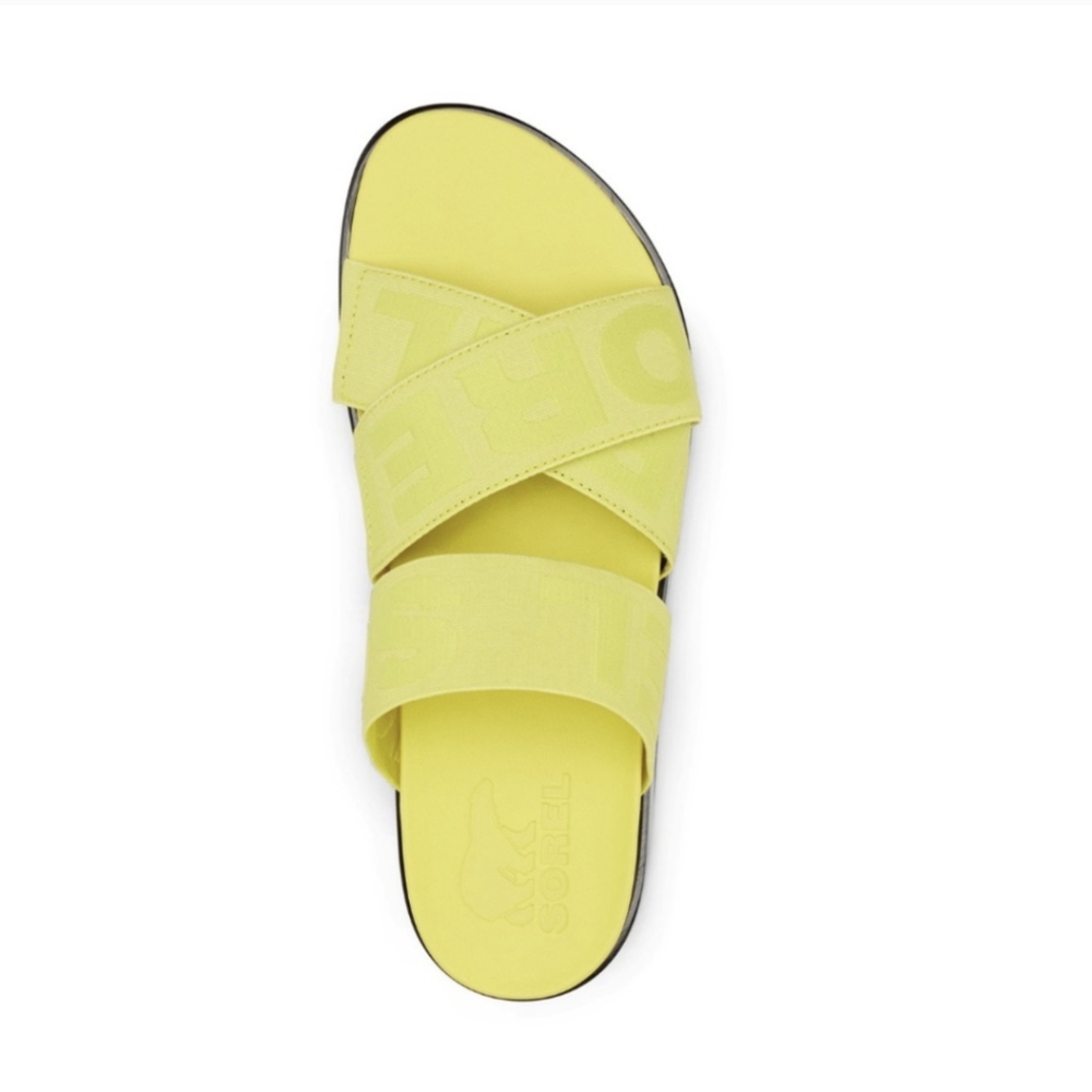 NWT Sorel Roaming yellow strap platform sandals - Picture 5 of 12
